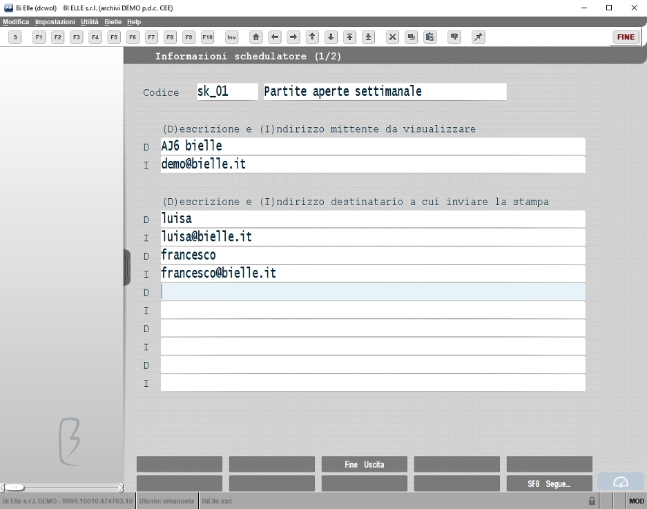 Indirizzi mail