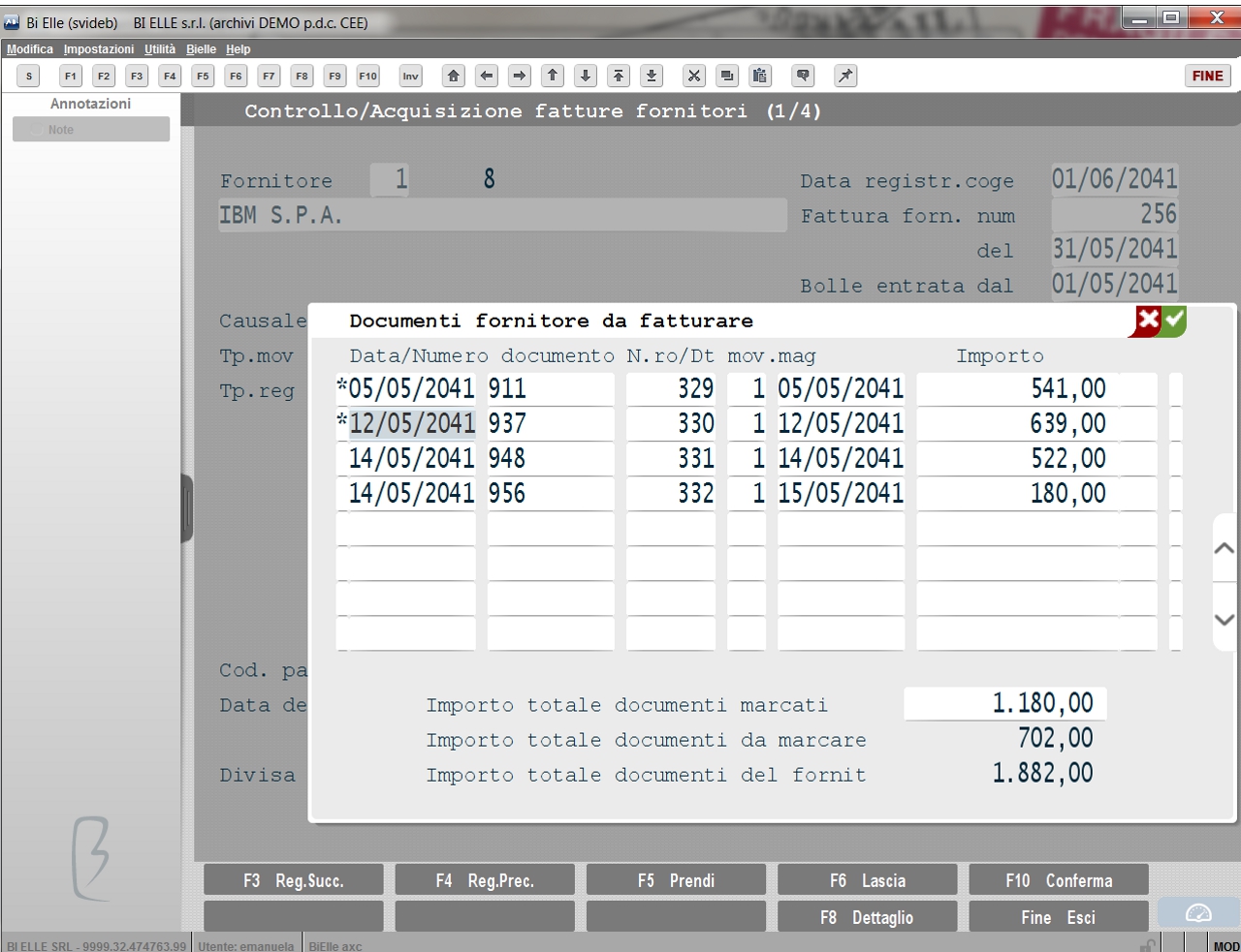 Acquisizione fatture