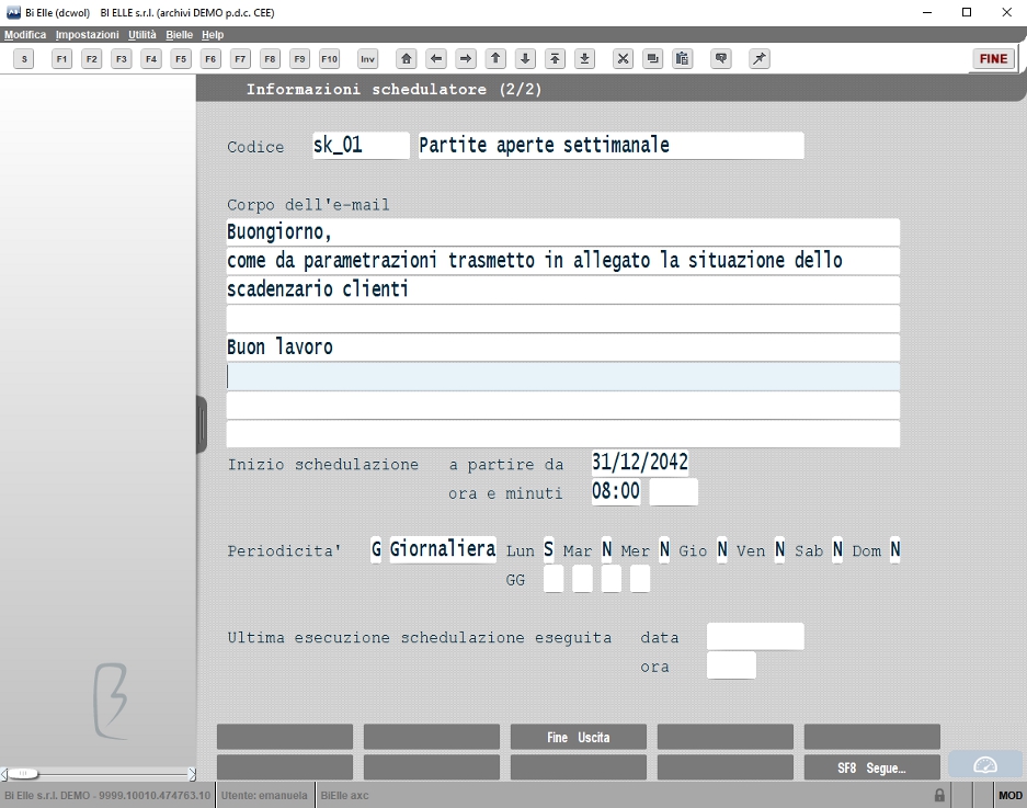 Testo e periodicità